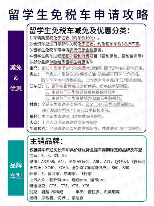 留学生免税车有什么-留学生免税车介绍