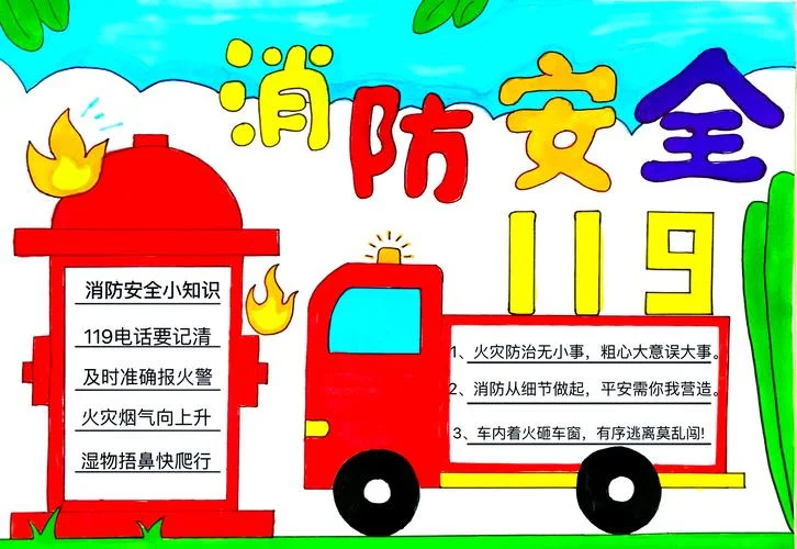119消防手抄报简单内容_1