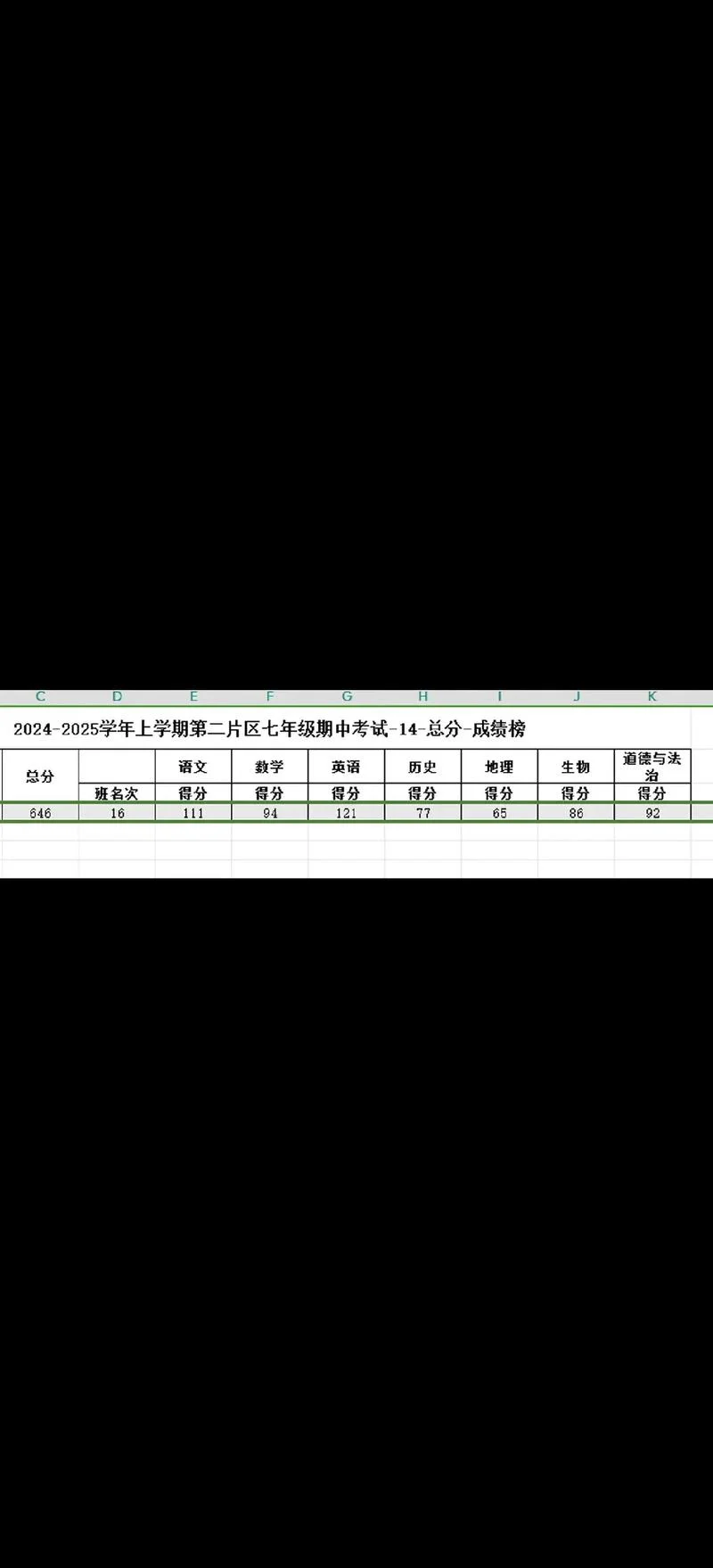 武汉初中期中考试成绩_1