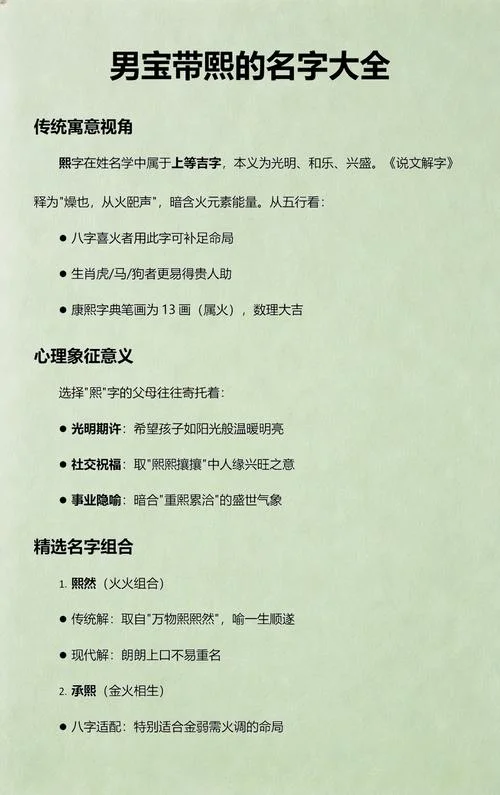 孩子起名字熙字_2