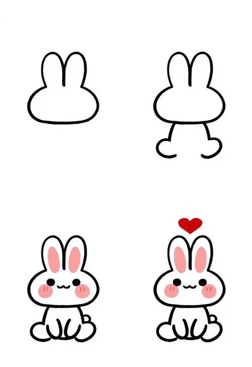 小白兔简笔画大全大图_1