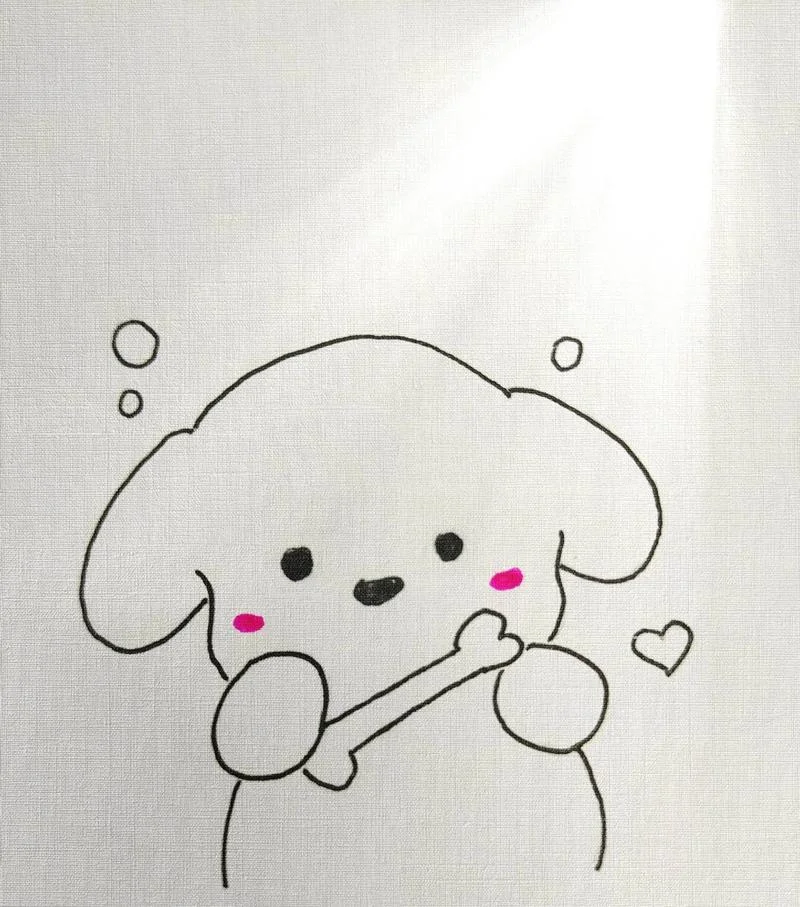 简笔画一只可爱的小狗_1