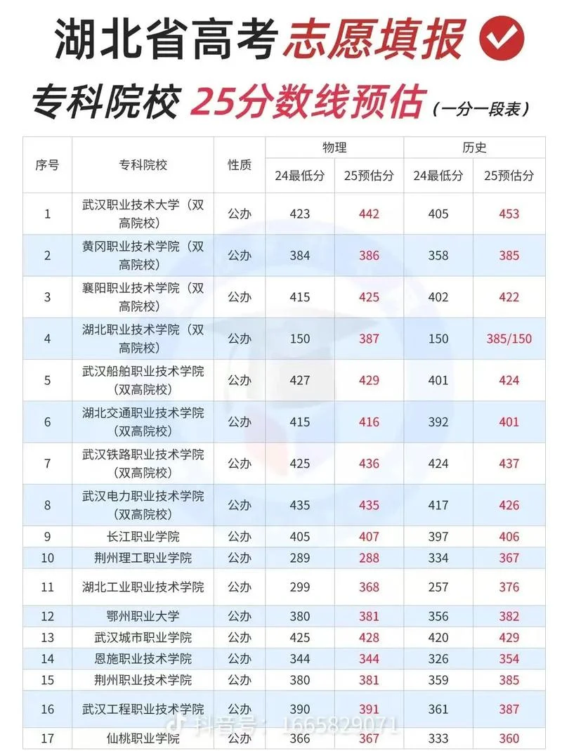 湖北省大专院校排名及分数线-湖北大专院校排名及分数线