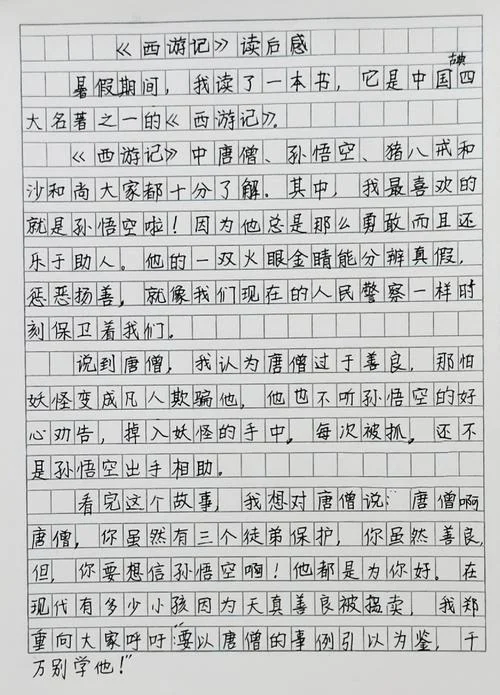 100字西游记读后感-西游记读后感