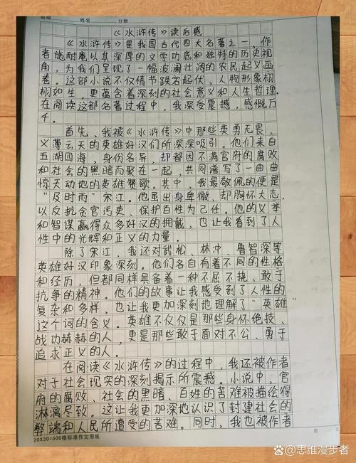 读水浒传读后感600字-书读有感六百字