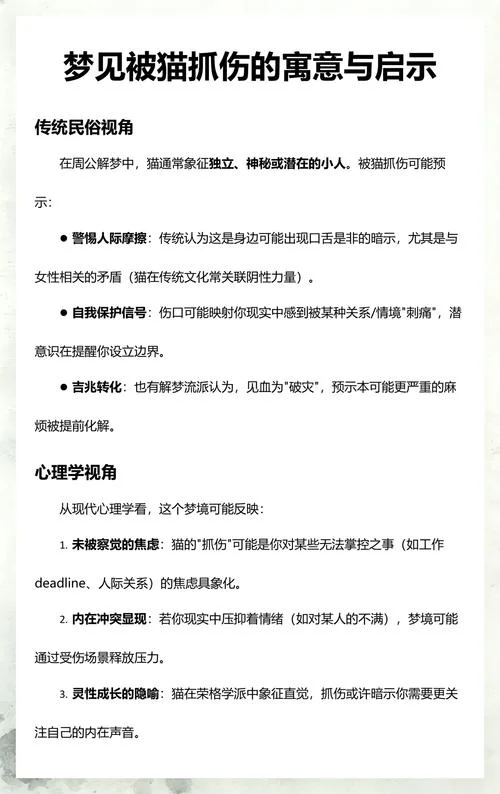 梦到被猫抓伤出血_1