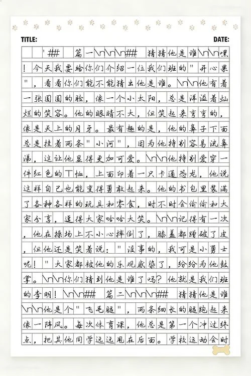 写一篇作文猜猜他是谁_1
