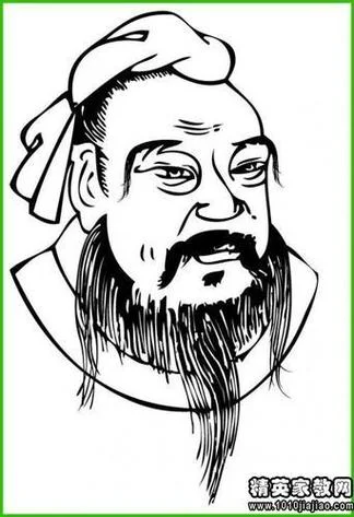 孔子的简笔画图片大全_1