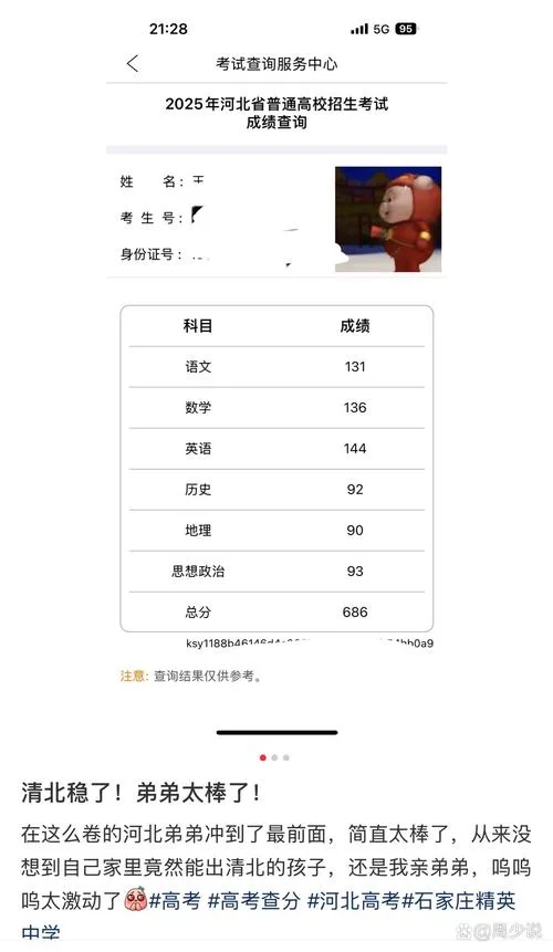 高考成绩下来后,小章同学-小章高考分数公布