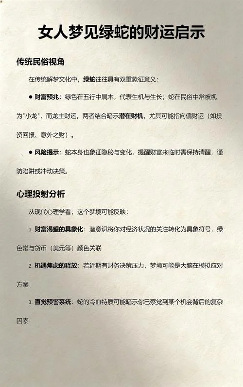 女人梦见巨大绿蛇_1