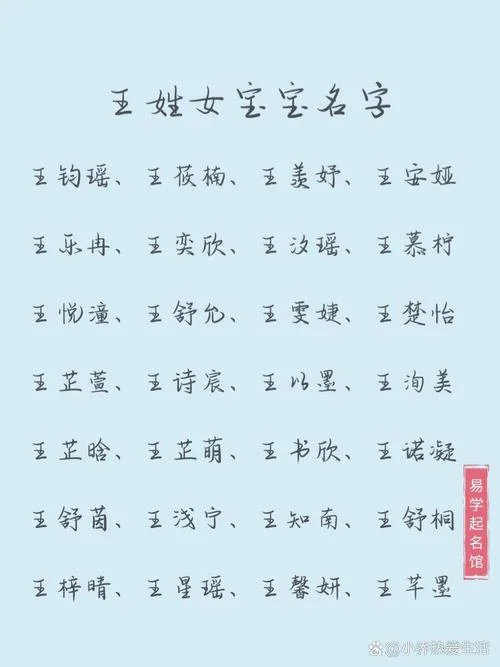 王姓女宝宝起名属兔_2