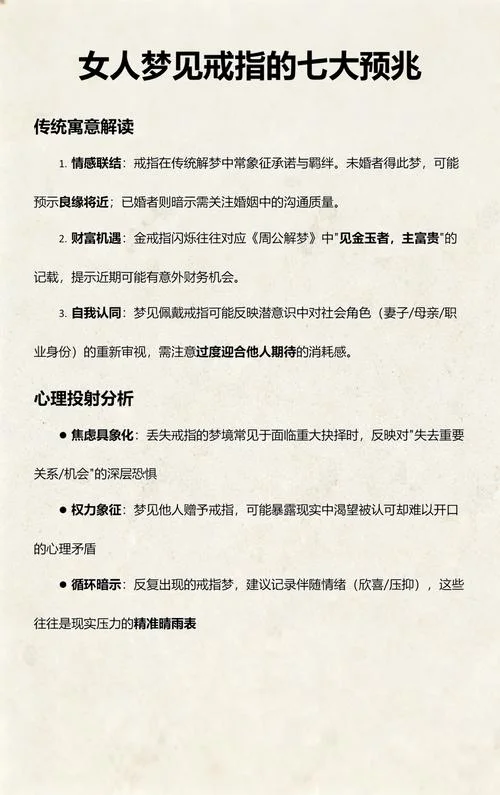女人梦见自己戴戒指-