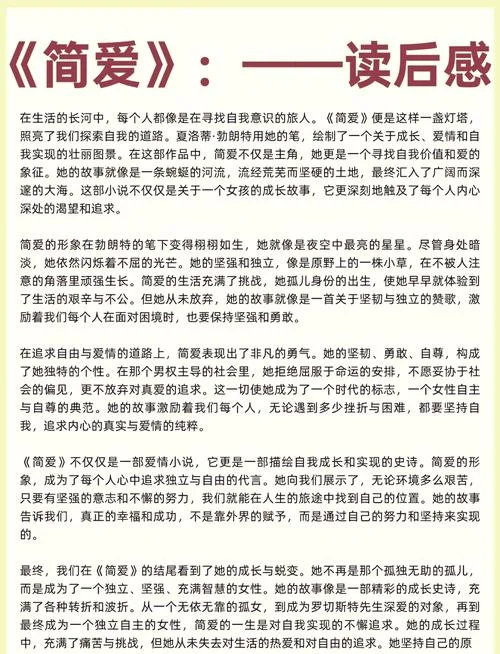 作文简爱读后感一千字_1