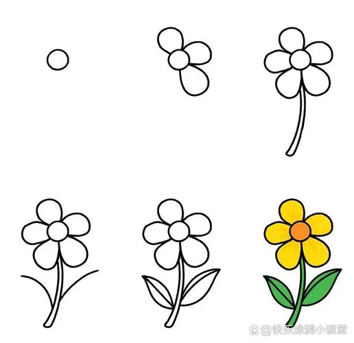 儿童花草画法简笔画_1