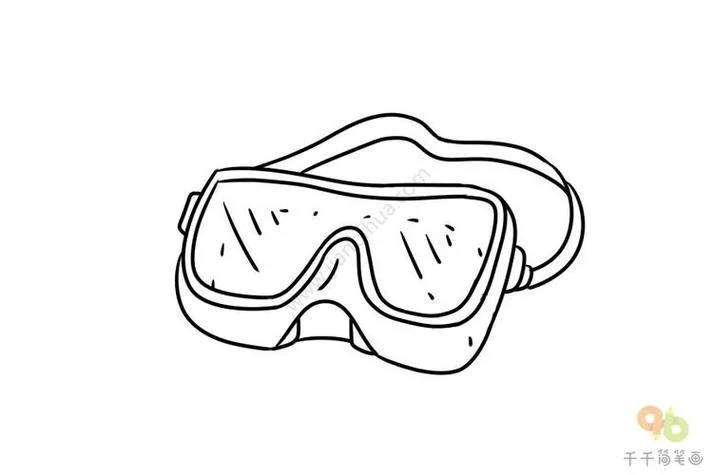游泳眼镜立体简笔画_2