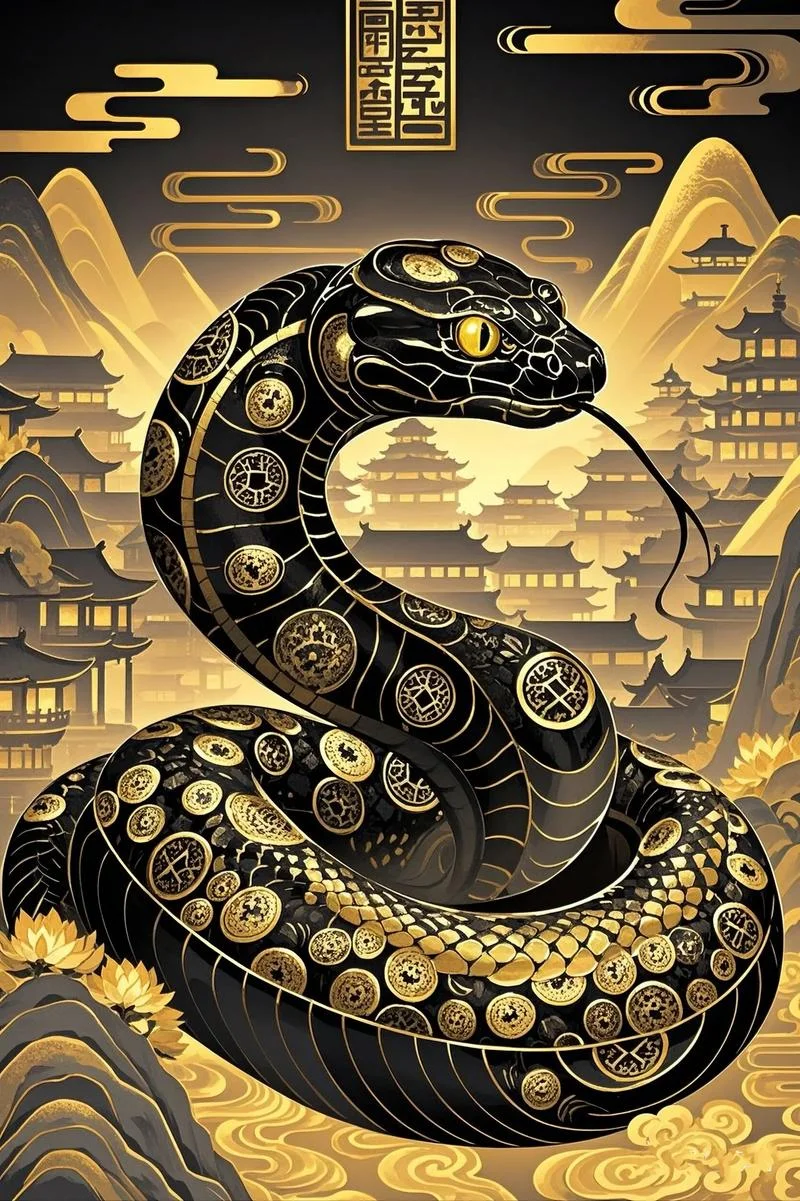 梦见黄金色的蛇_2