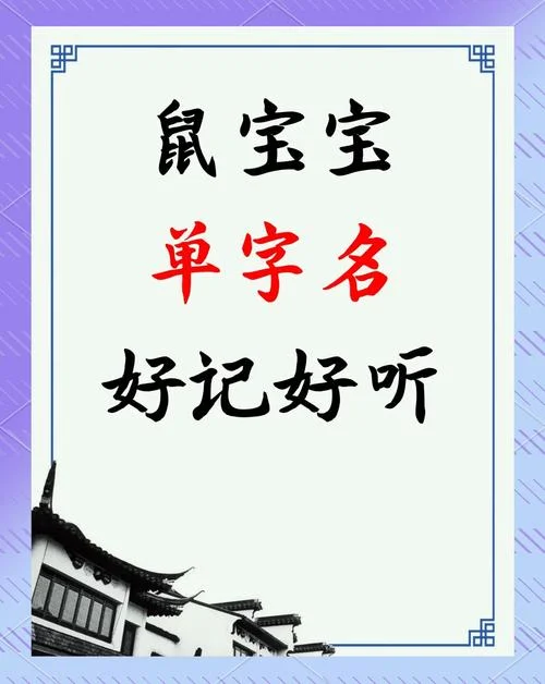 鼠宝宝起名字带什么字_2
