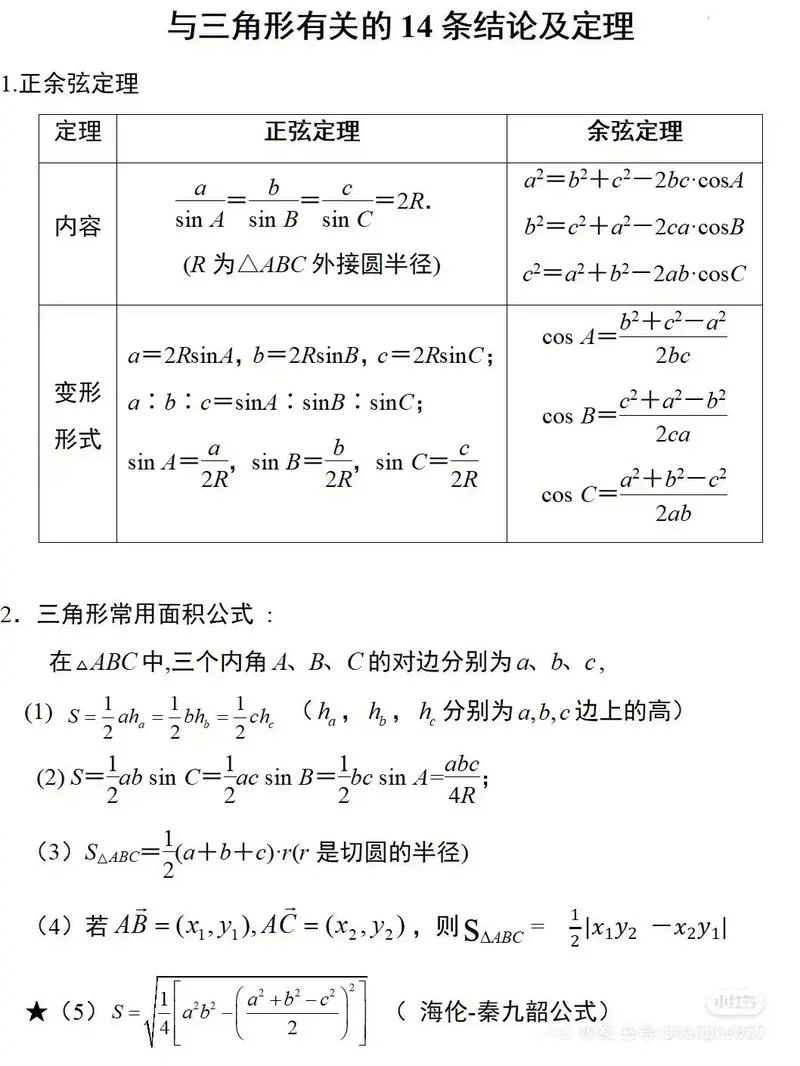 求三角形的面积公式-三角形面积公式求法