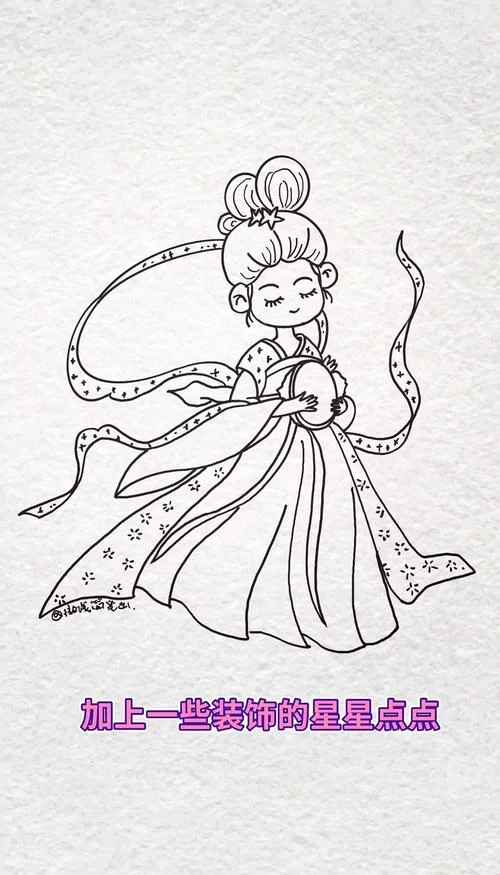 花千骨古装简笔画_1