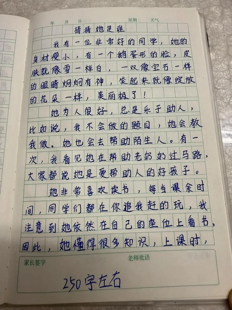 写一篇作文猜猜他是谁-猜猜他是谁作文