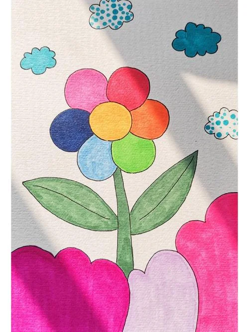 七色花简笔画_1
