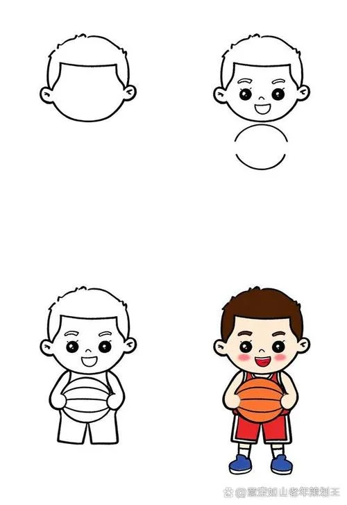 打篮球简笔画图_1