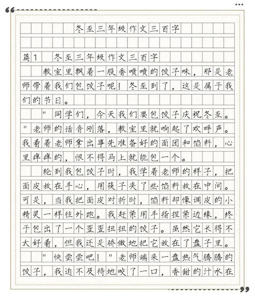 关于冬至的作文怎么写_1