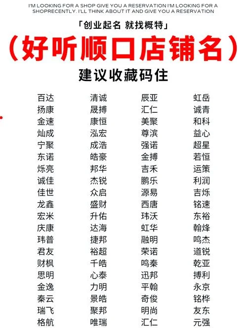 店铺起名应该注意什么_1