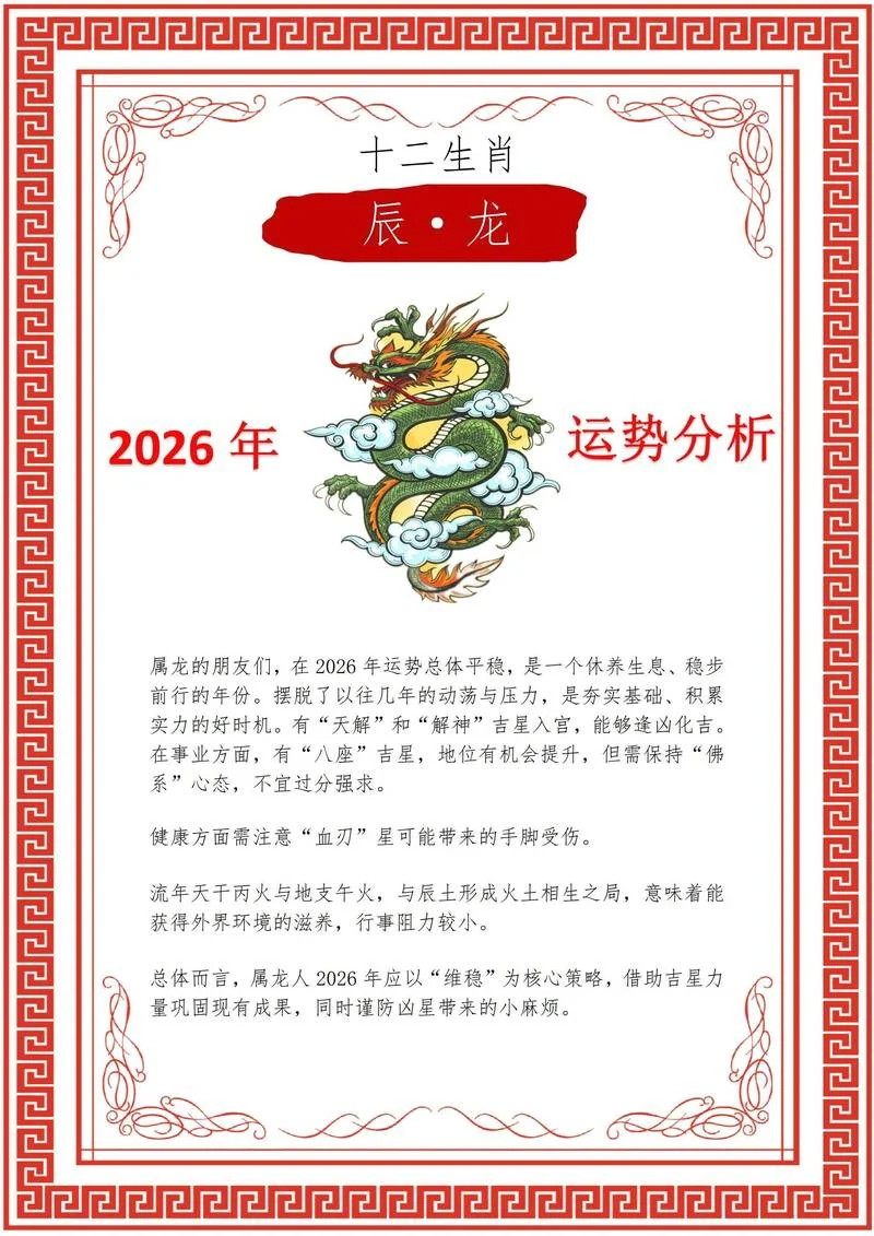1988属龙2020年运势及运程-1988 龙年 2020 运势