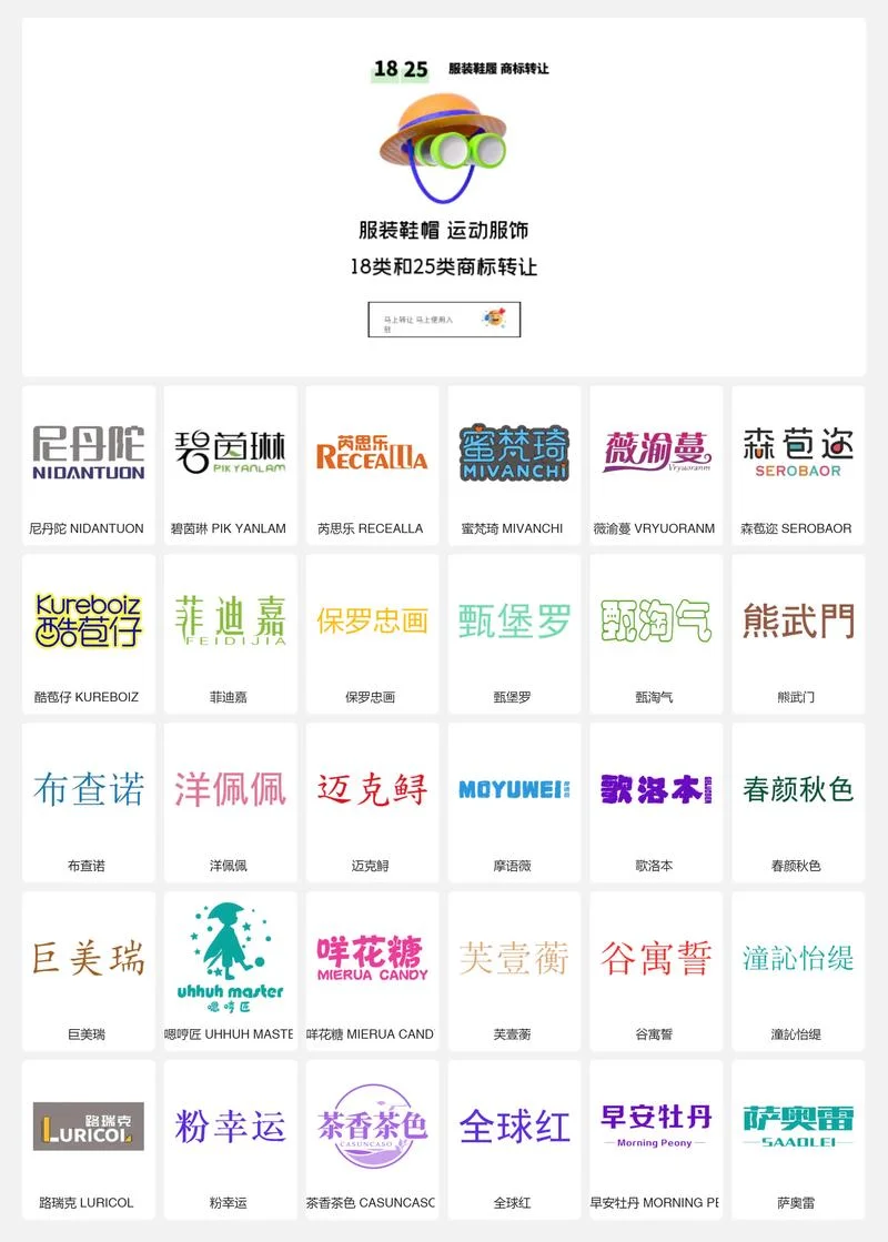 服装商标起名名称推荐-服装商标命名推荐