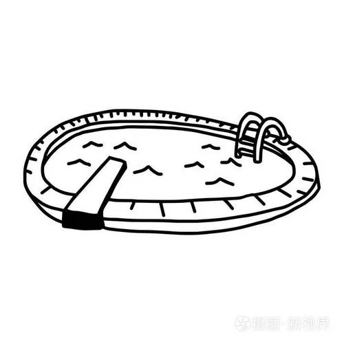 游泳池图片简笔画_2