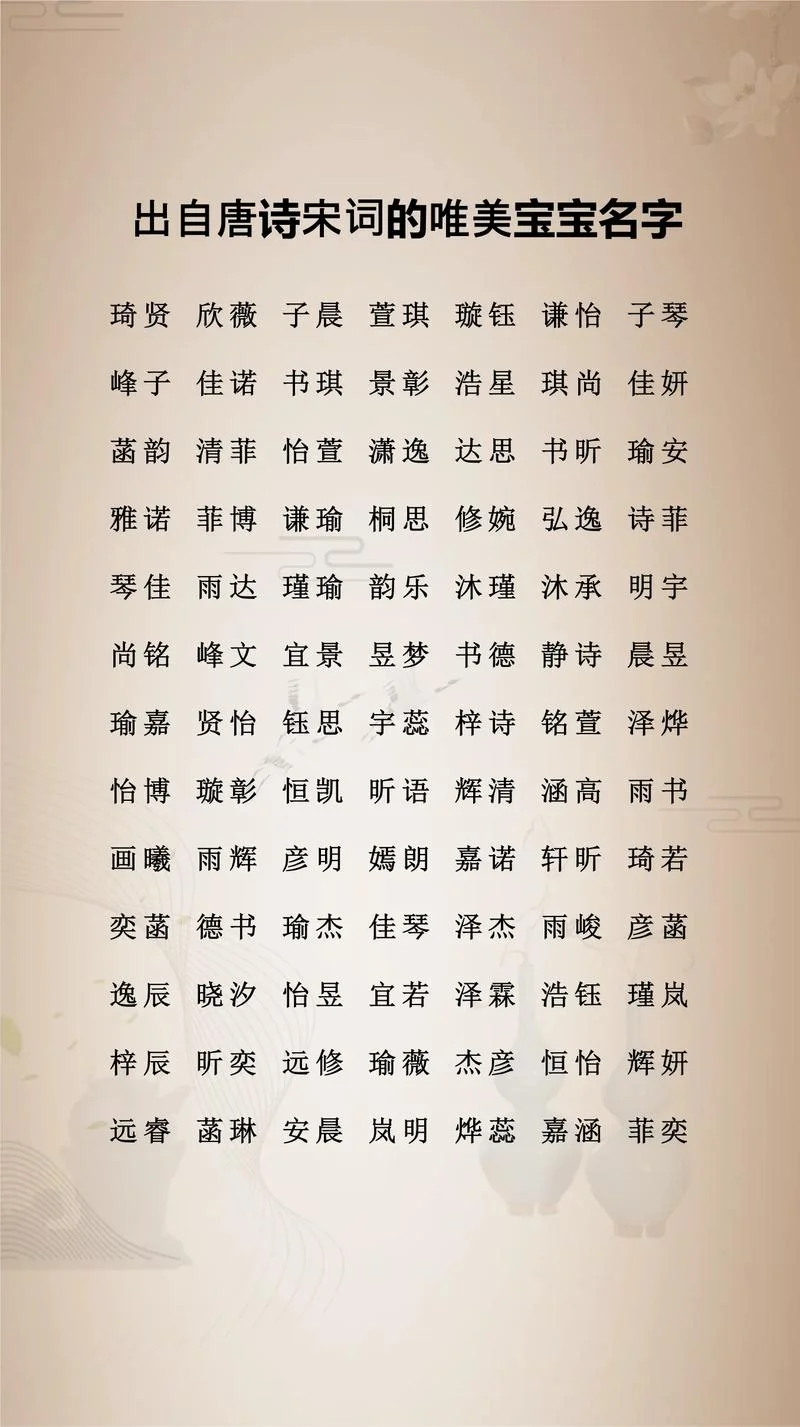出自古诗词的男孩名字-