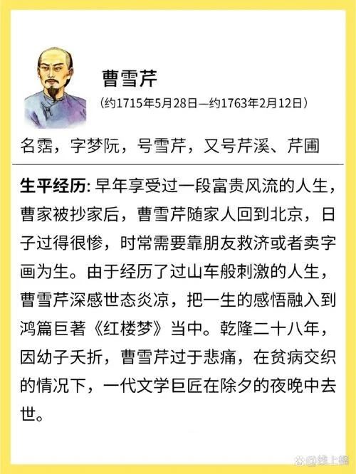曹雪芹作者简介20字_2