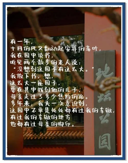 我与地坛摘抄加感悟_1