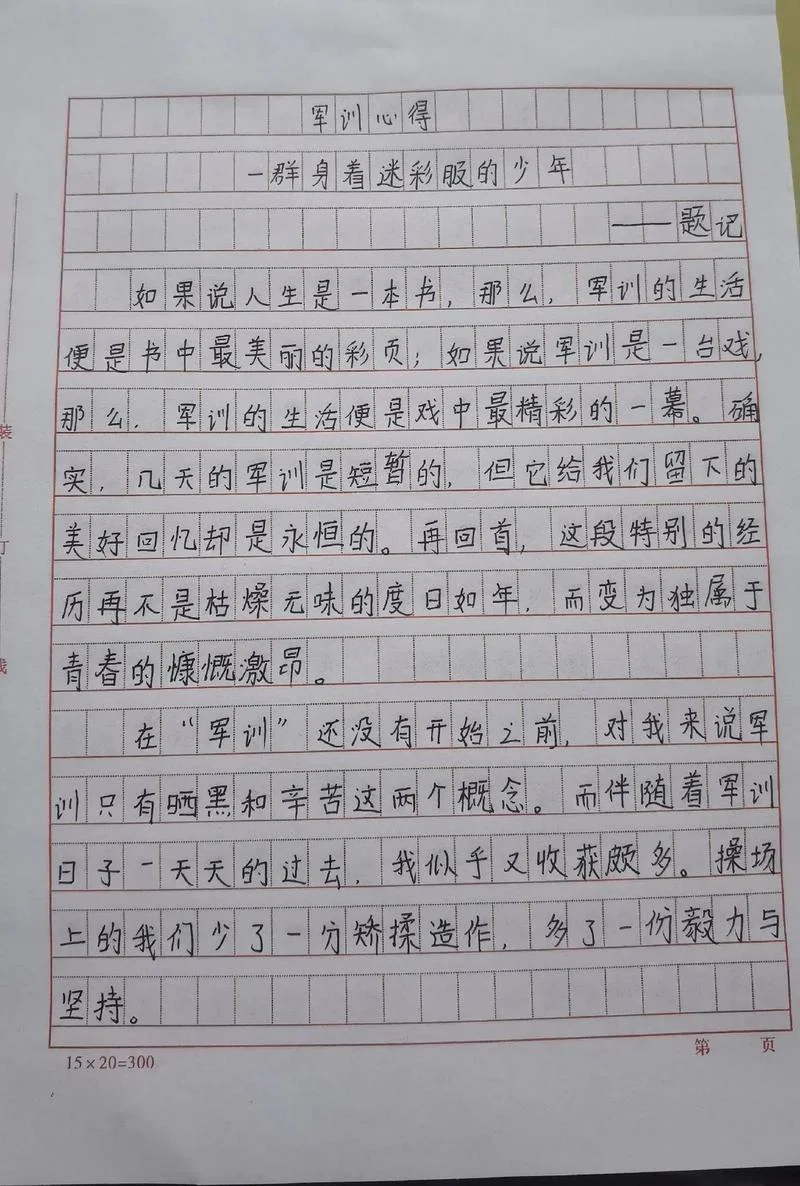 军训的感悟和体验-军训感悟与体验