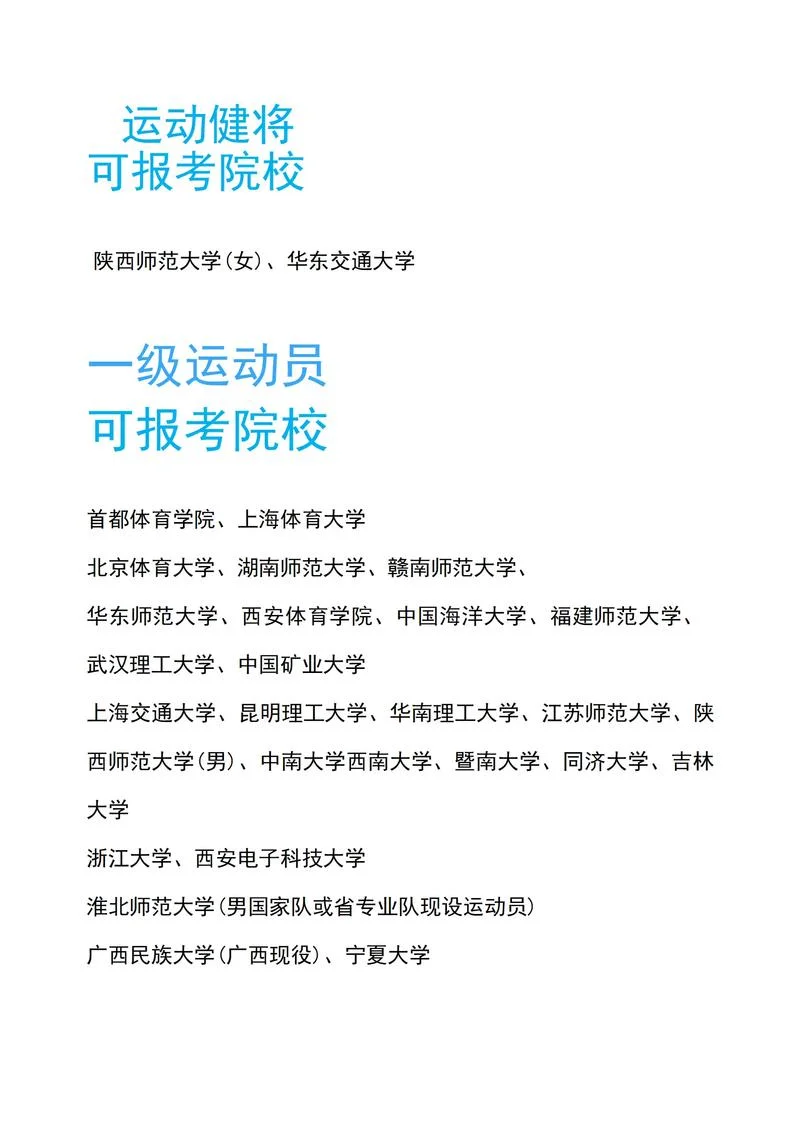 体育专业生报考的学校-体育专业报考院校