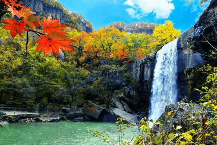 丹东凤凰山枫叶几月红_2