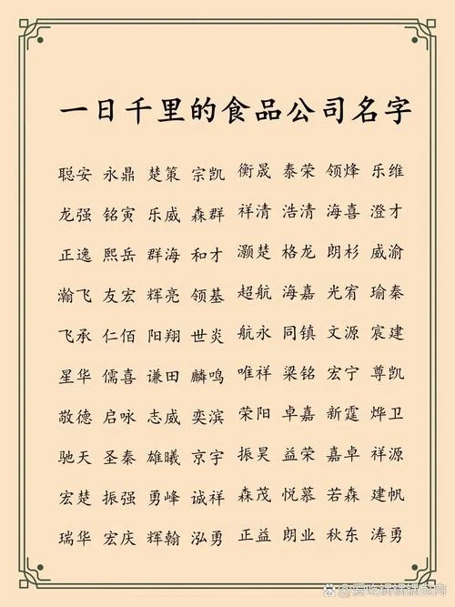 连锁餐饮有限公司起名_2
