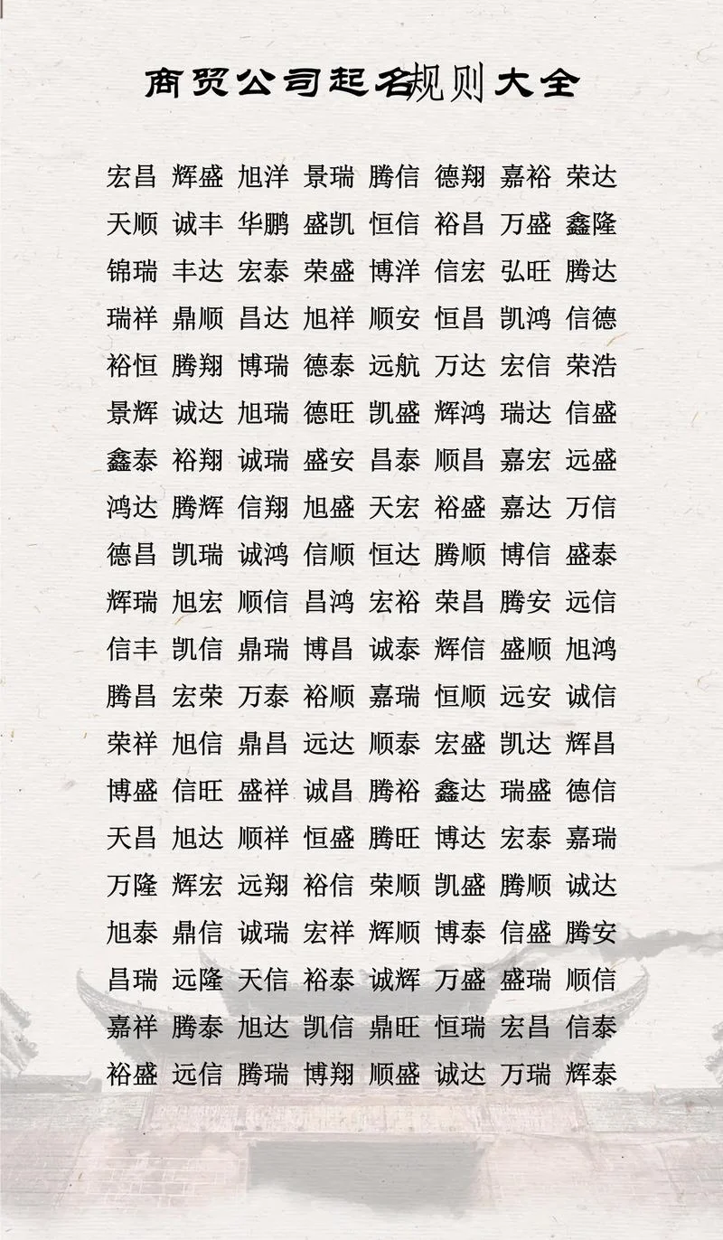 商贸公司起名大全俩字_1