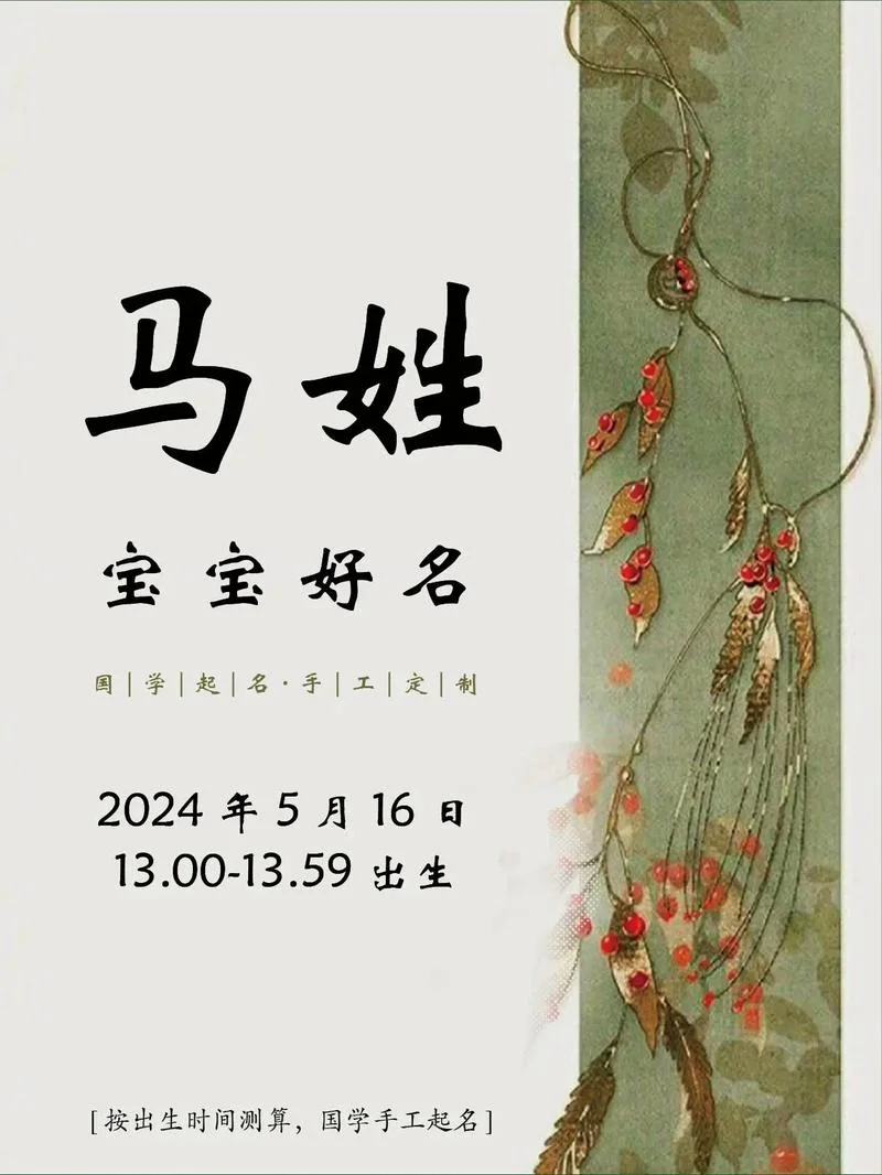 马姓宝宝起名大全2024_1