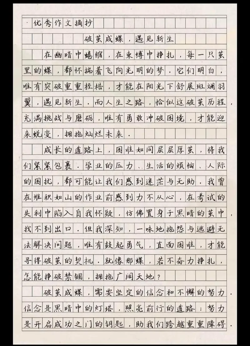 破茧成蝶的感悟人生_1