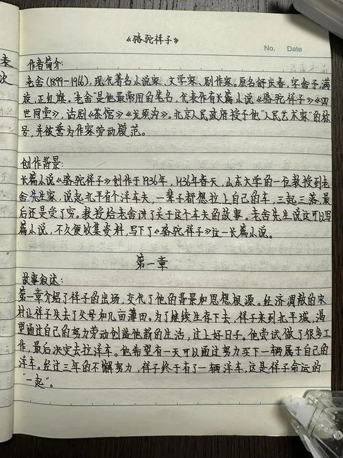 骆驼祥子读书笔记每章感悟_1