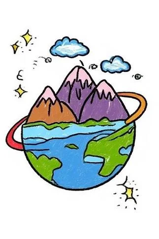 地球插画简笔画_1