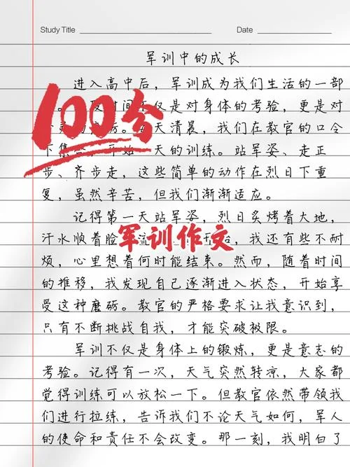 初中军训感悟600字作文-