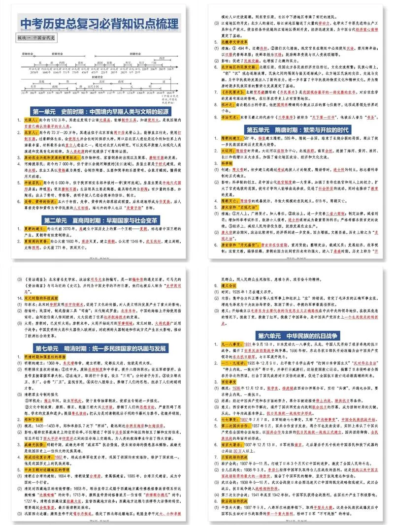 政治历史中考知识点-政治历史中考考点