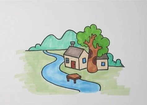 简笔画农家-简笔画农家