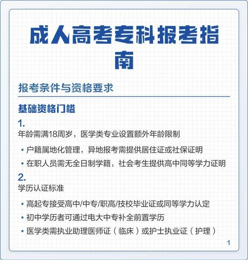 医学成人专科报考条件_1