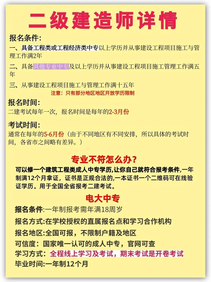 报考二建但专业不符合-报考二建专业不符