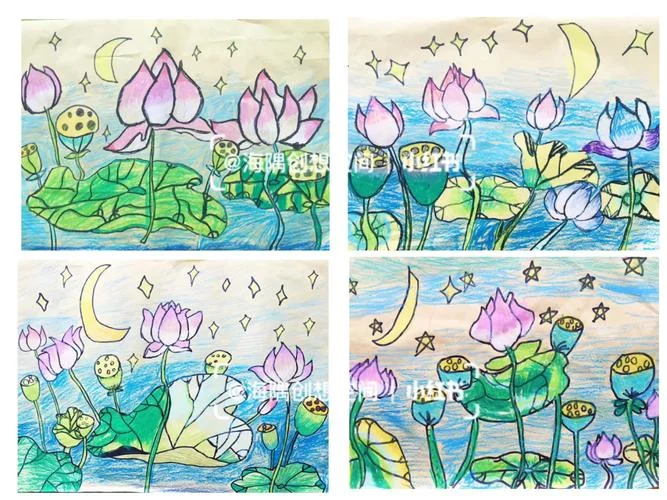 荷花池简笔画_1