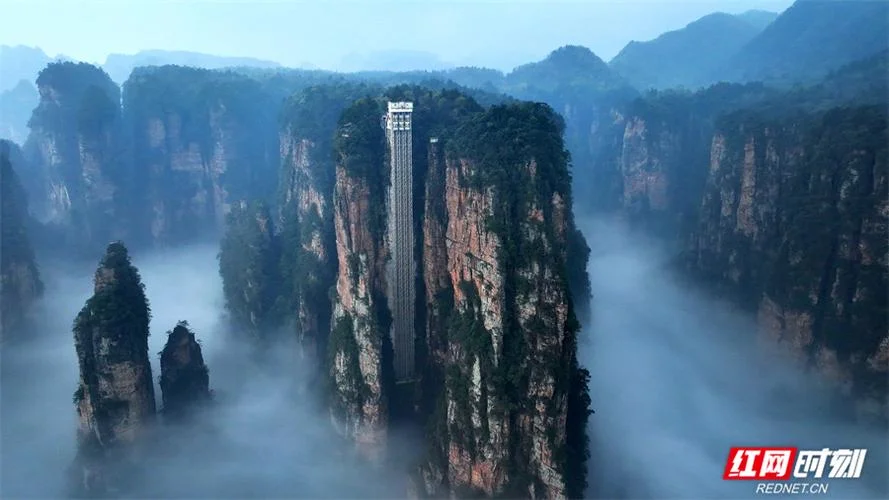 张家界景点百龙天梯_2